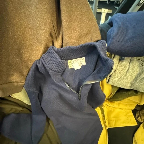 100% original Filson Virgin wool heavy duty quarter zip sweater - Picture 5 of 8